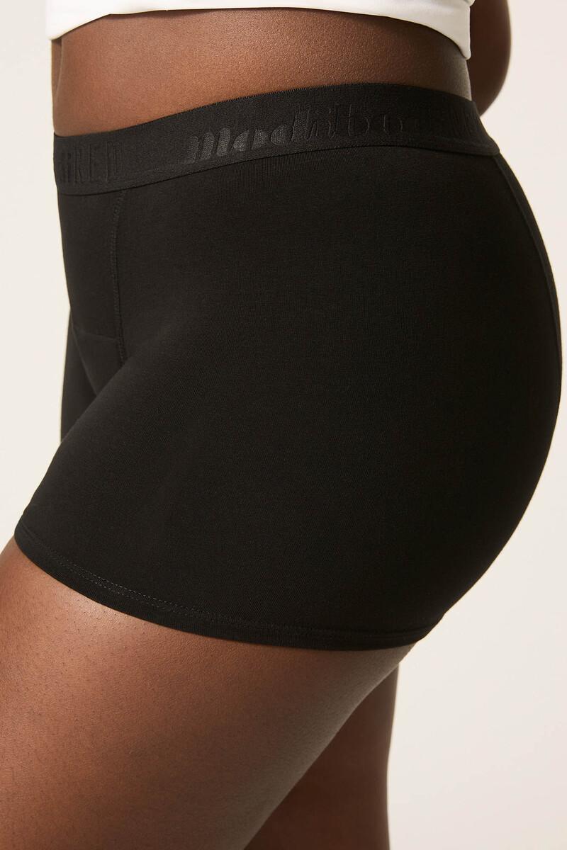 Women'secret Braguita Menstrual Adolescente Hipster Boyshort Algodón Orgánico Negra Absorción Maxi