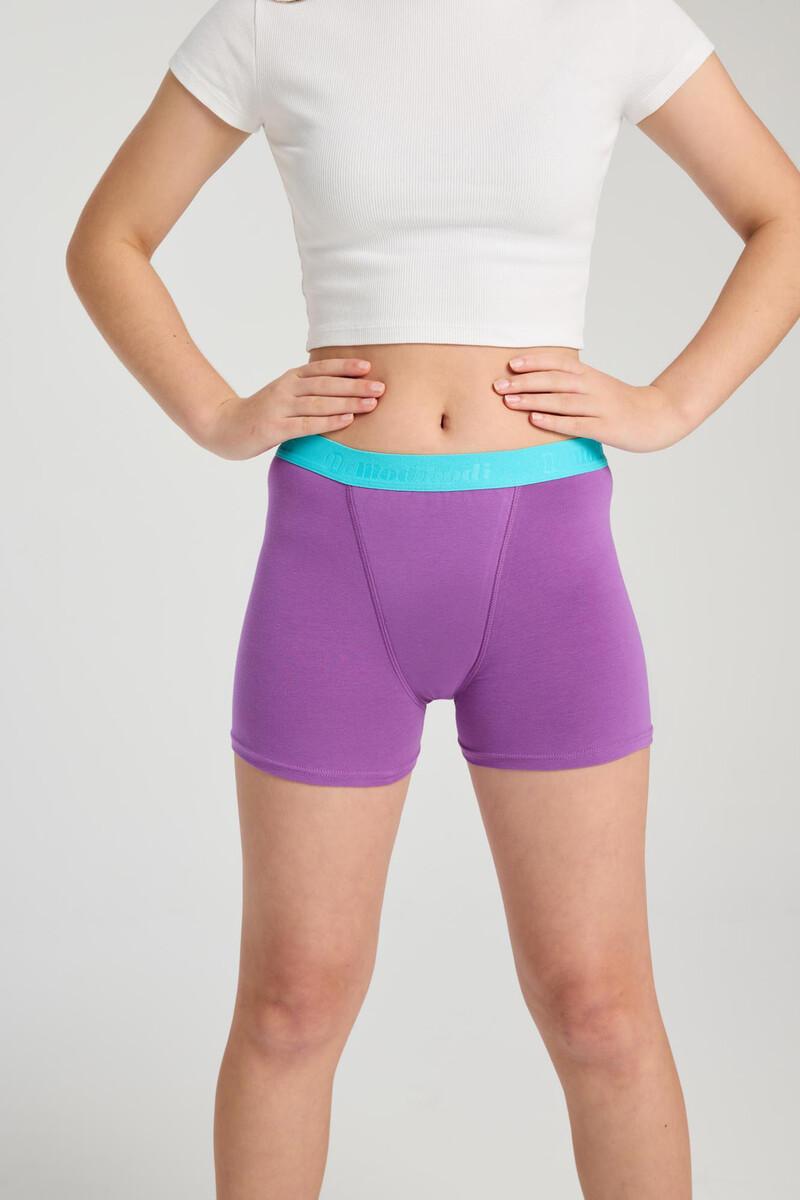 Women'secret Braguita Menstrual Adolescente Hipster Boyshort Algodón Orgánico Power Purplweabsorción Maxi