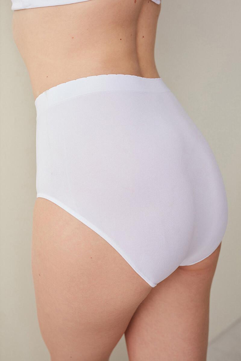 Women'secret Braguitas Slip Blancas De Talle Alto Nu Basic