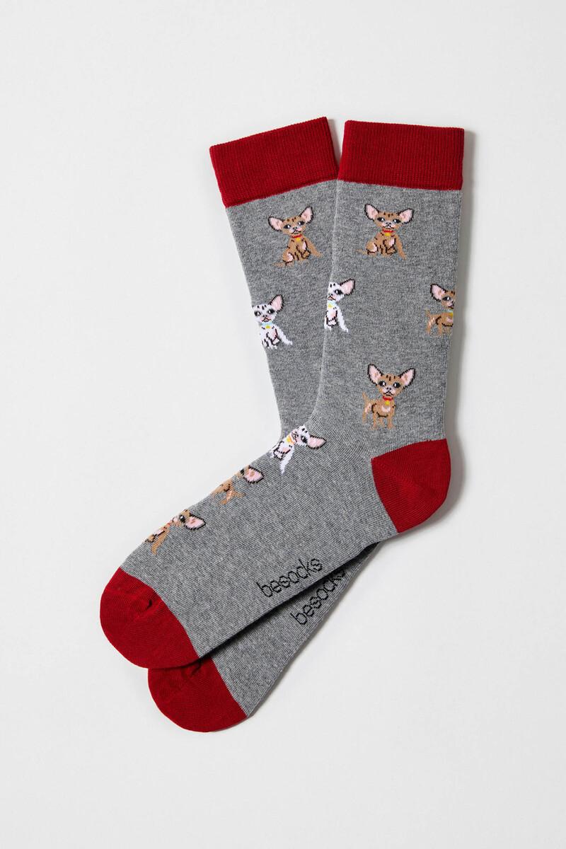 women'secret Calcetines altos Besocks de algodón orgánico color gris
