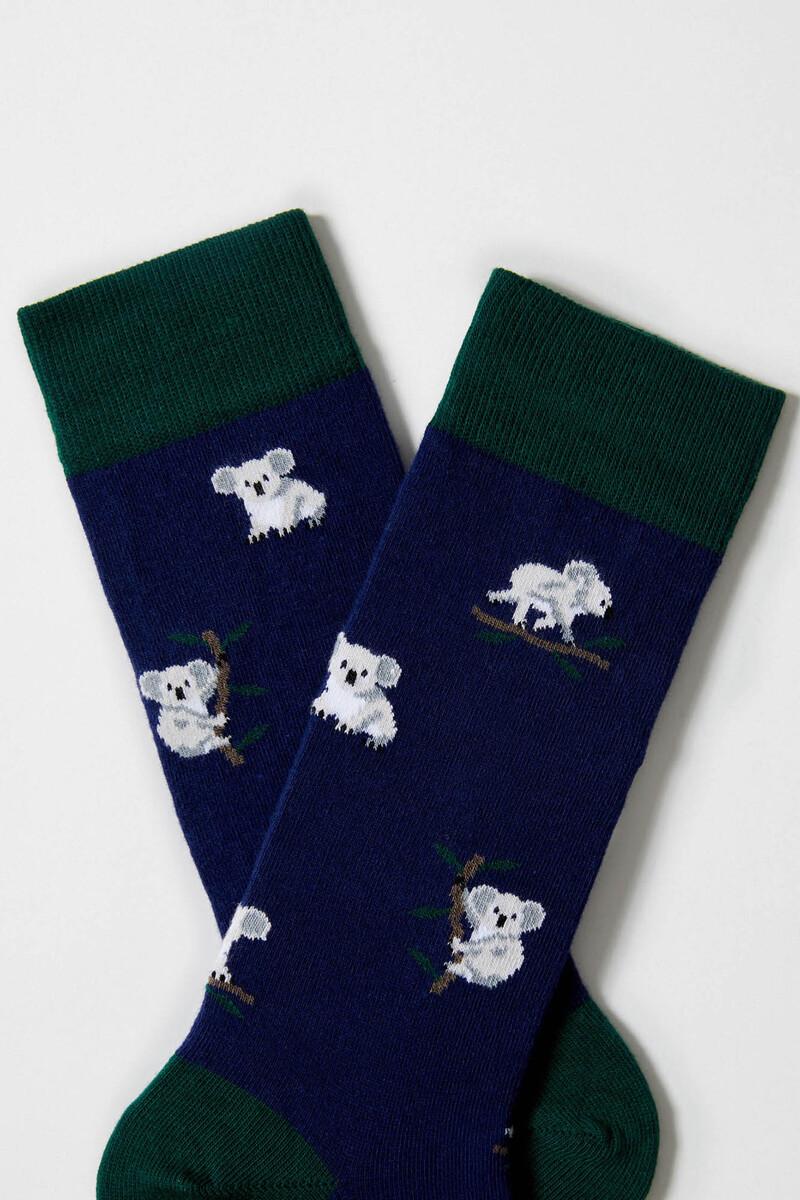 Women'secret Calcetines Altos De Algodón Orgánico Color Azul