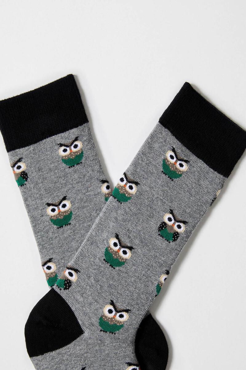 Women'secret Calcetines Altos De Algodón Orgánico Color Gris