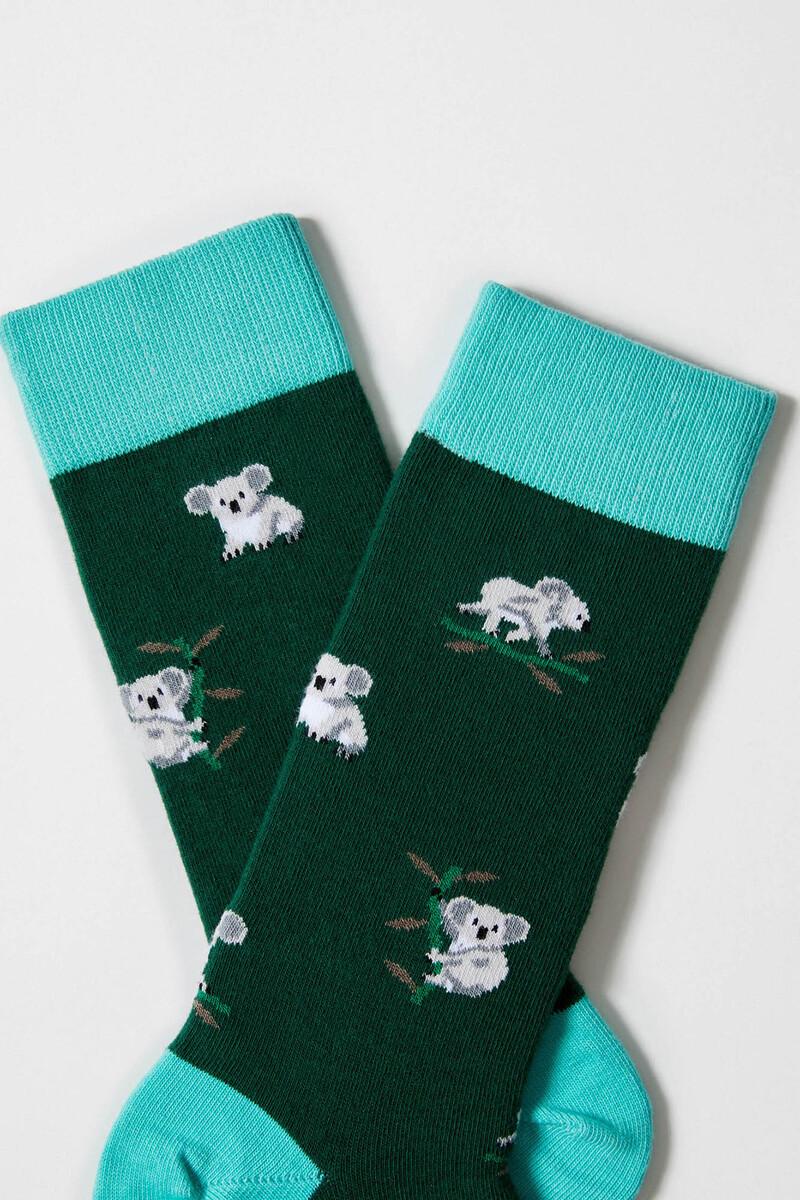 Women'secret Calcetines Altos De Algodón Orgánico Color Verde