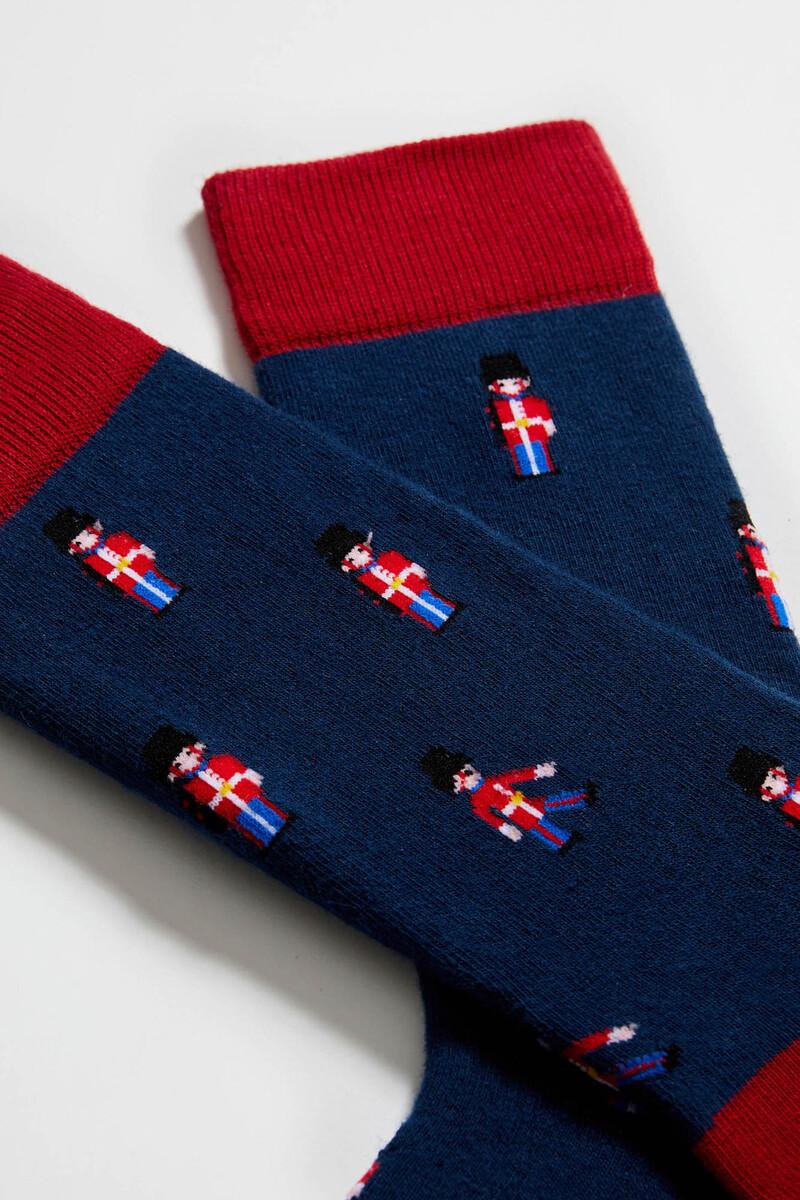 Women'secret Calcetines Altos Estampado Gatos Algodón Orgánico