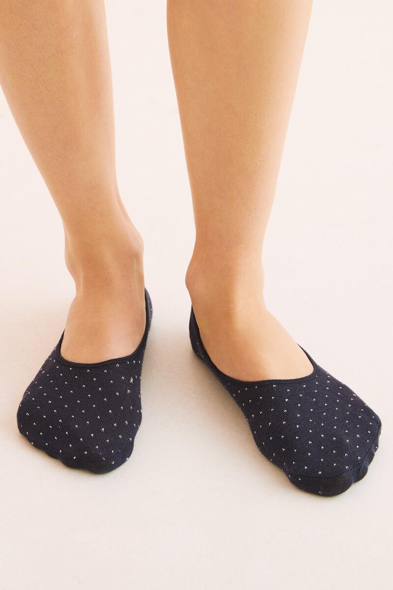 Women'secret Calcetines Invisibles Algodón Azul Marino
