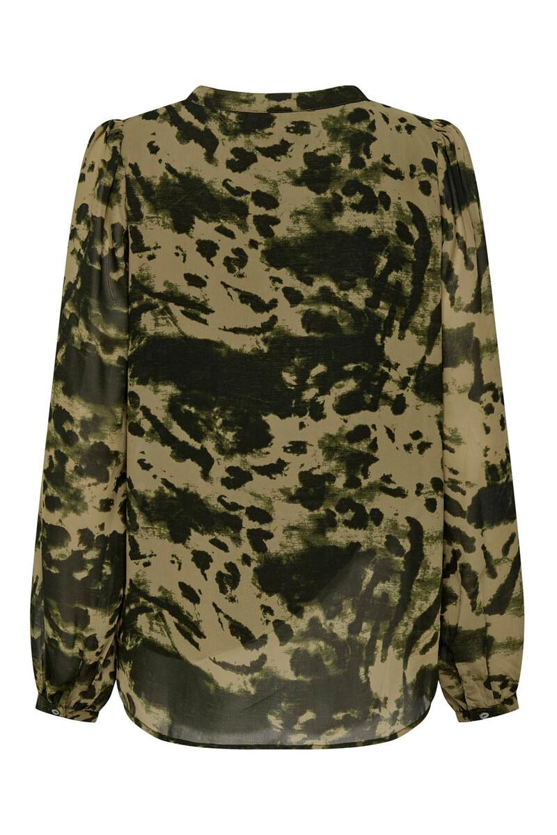 women'secret Camisa premamá de manda larga con estampado marrón y negro