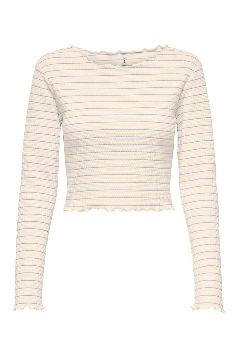 Women'secret Camiseta Corta Manga Larga Bordes Ondulados