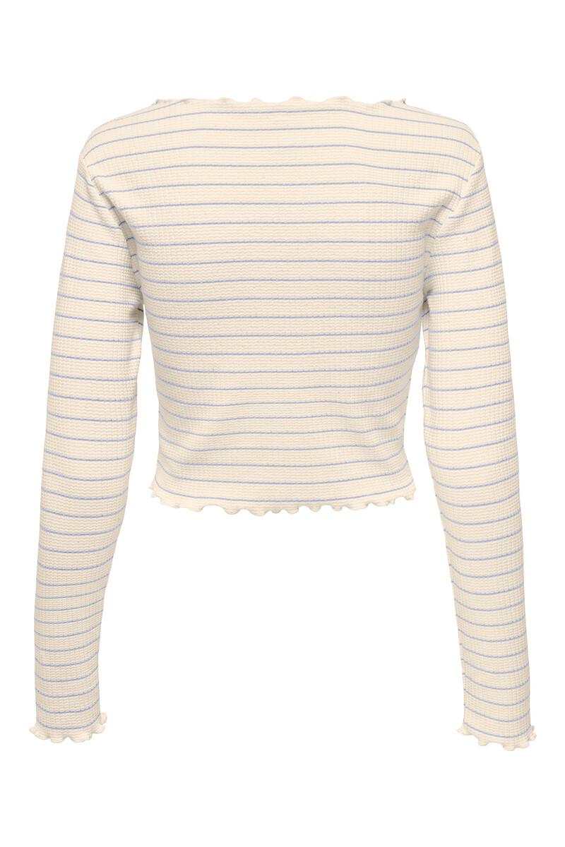 Women'secret Camiseta Corta Manga Larga Bordes Ondulados