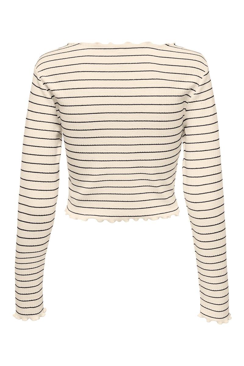 Women'secret Camiseta Corta Manga Larga Bordes Ondulados