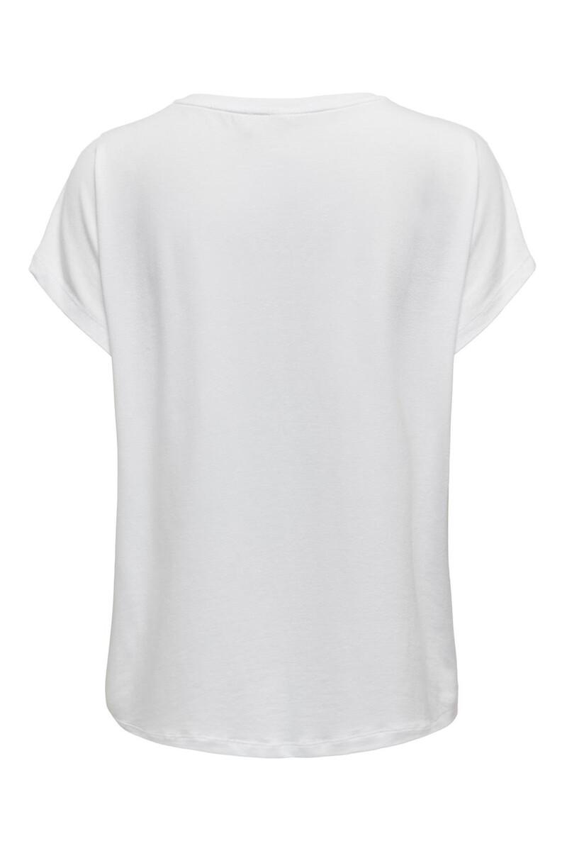 Women'secret Camiseta Fluida Blanca Con Diseño Delantero Y Cuello Redondo