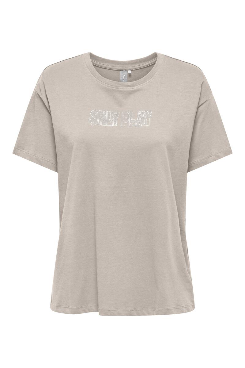 women'secret Camiseta fluida blanca en algodón orgánico con print delantero