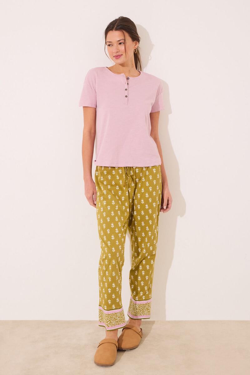 Women'secret Camiseta Lisa Manga Corta 100% Algodón Rosa