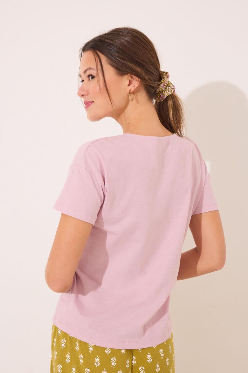 Women'secret Camiseta Lisa Manga Corta 100% Algodón Rosa