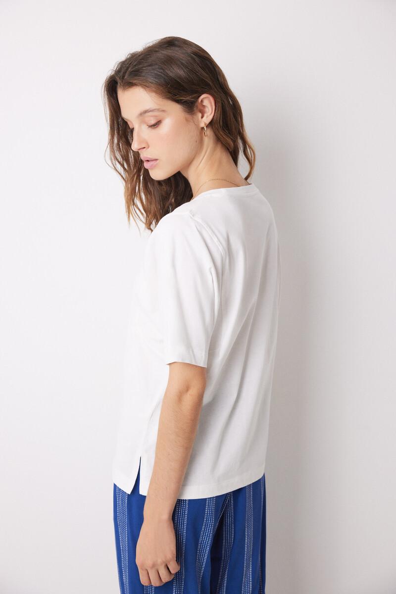 Women'secret Camiseta Manga Corta 100% Algodón Marfil