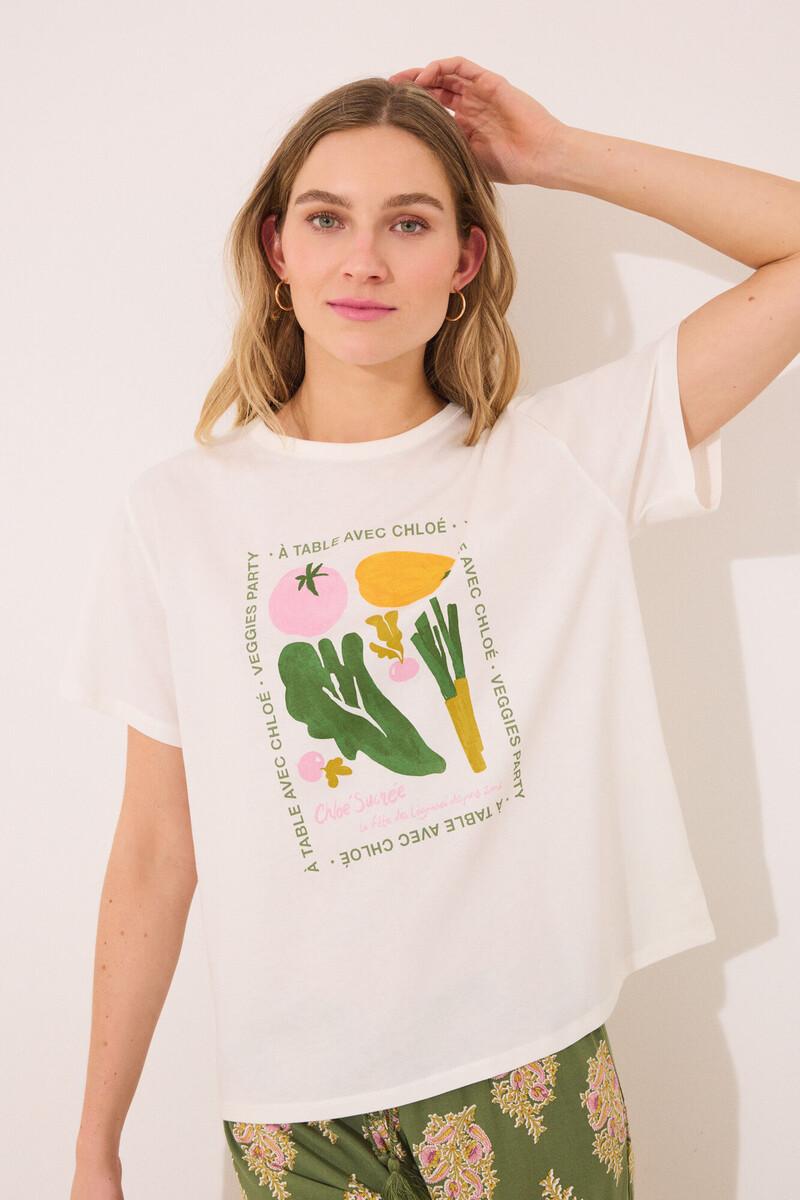 Women'secret Camiseta Manga Corta 100% Algodón "verduras"