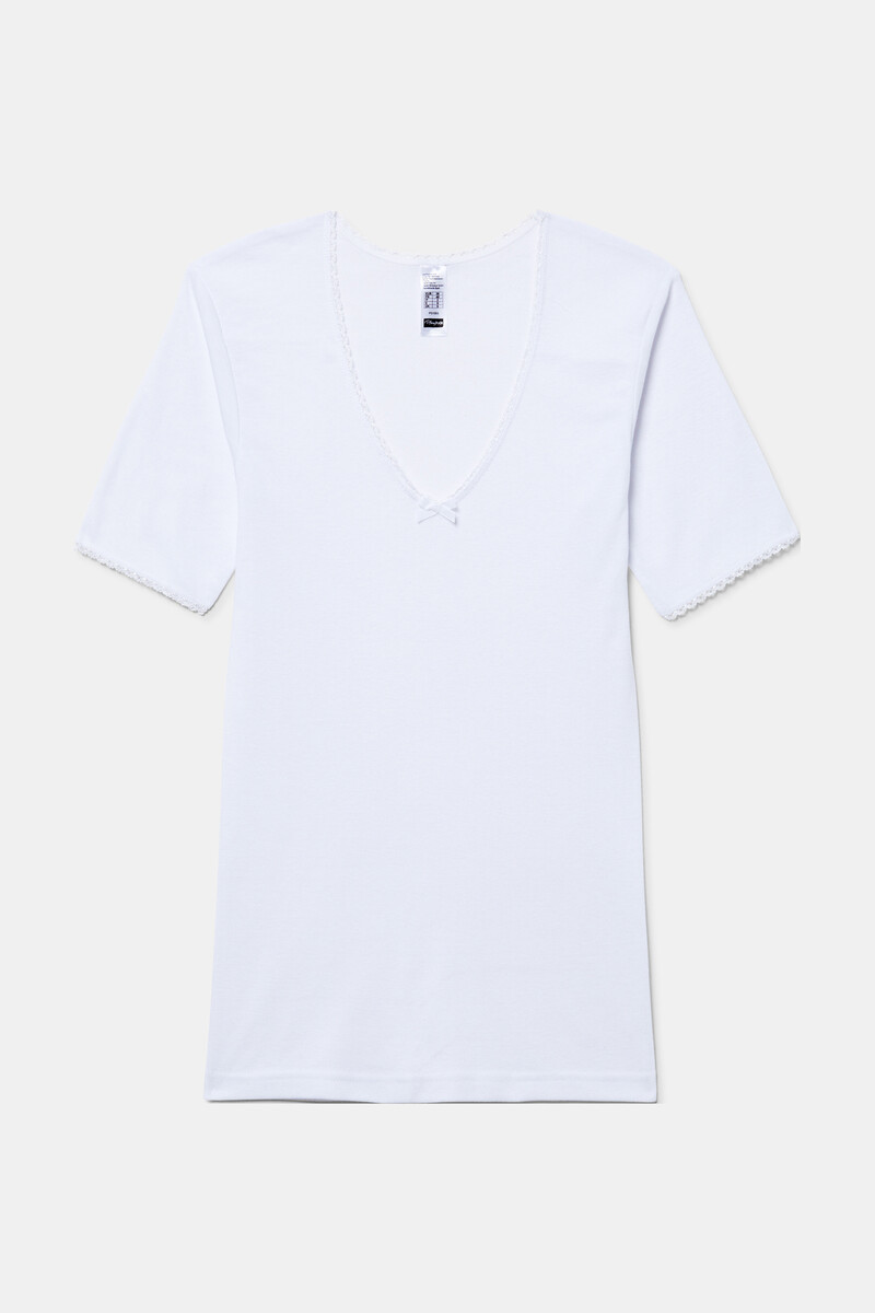 Women'secret Camiseta Manga Corta Térmica Fibra De Invierno Con Toque Femenino