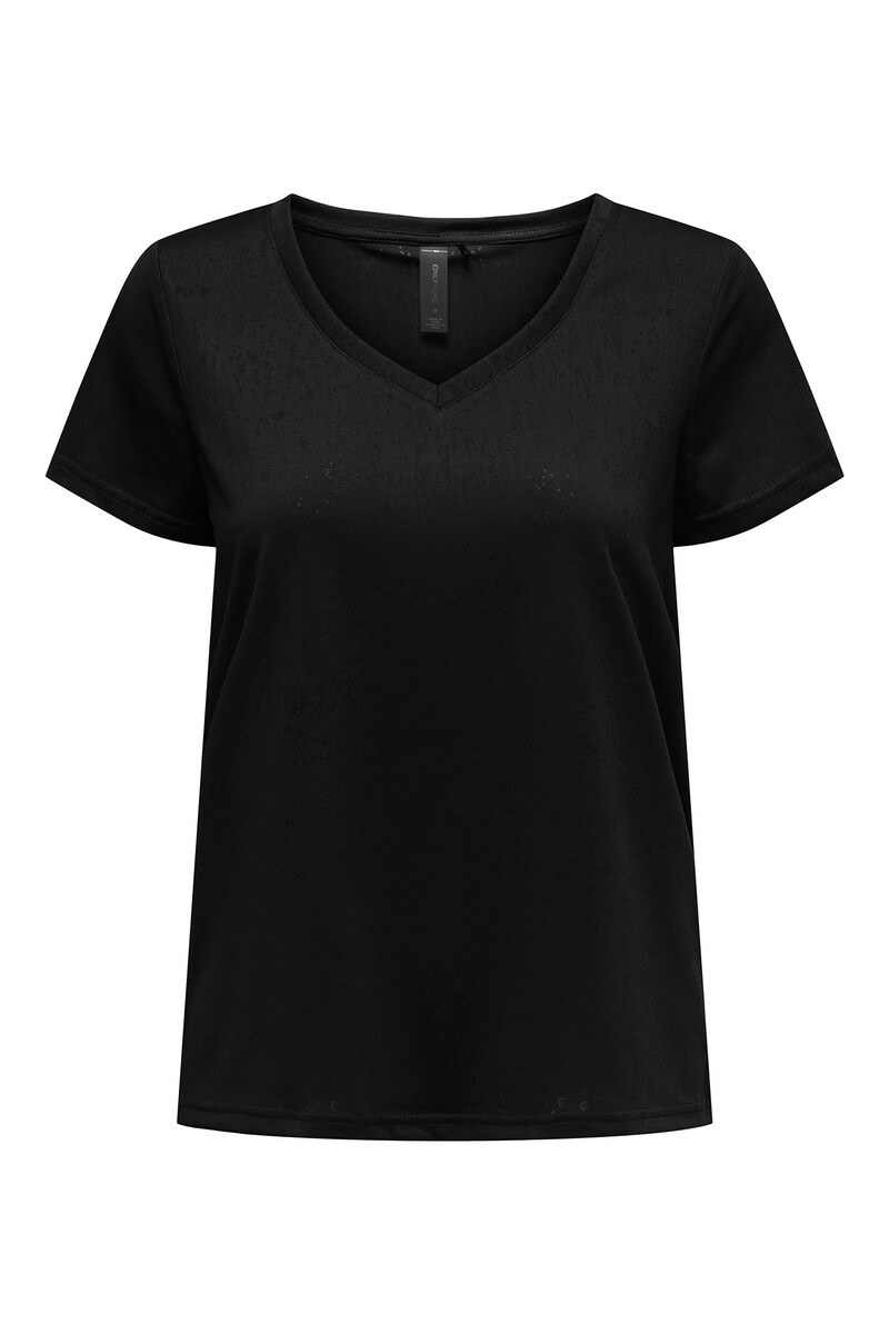 women'secret Camiseta manga corta y cuello V y con tejido efecto agua