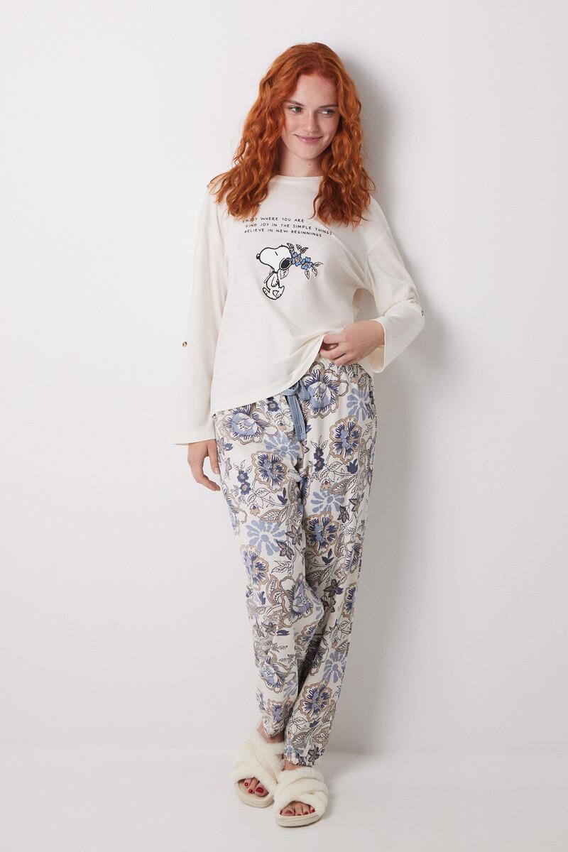 Women'secret Camiseta Manga Larga 100% Algodón Snoopy