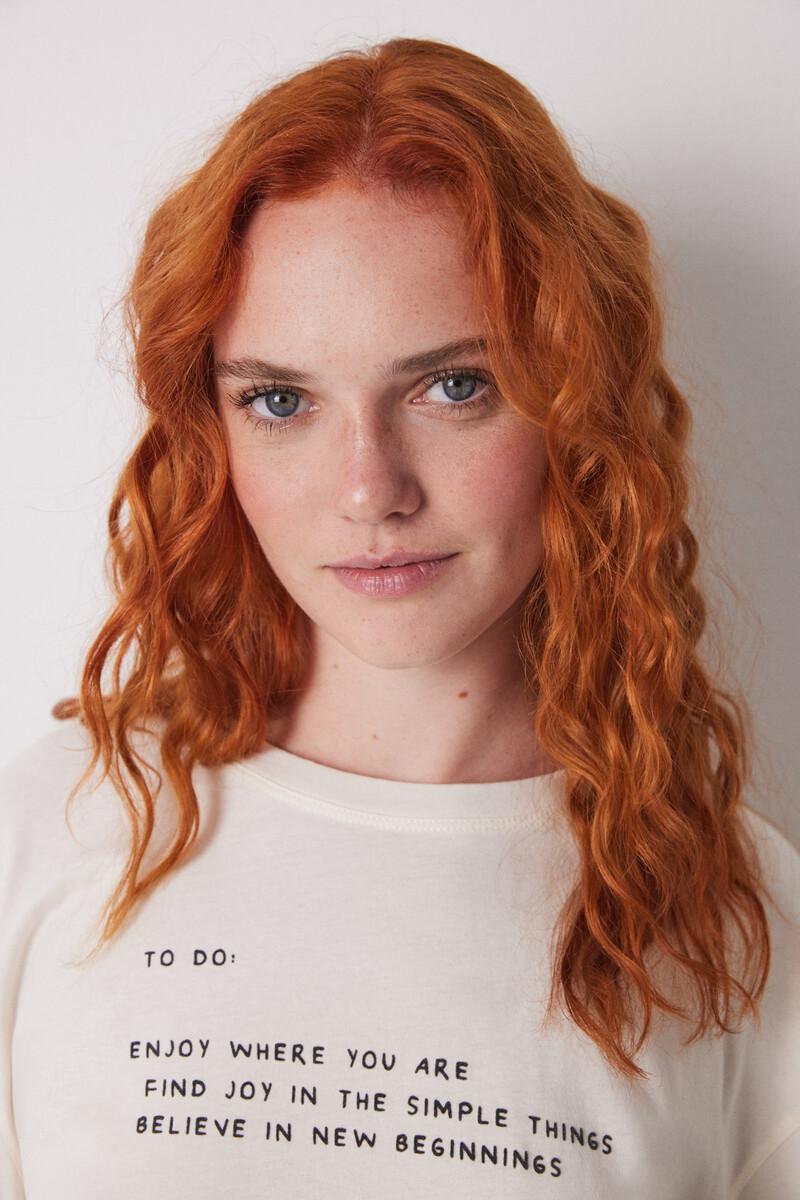 Women'secret Camiseta Manga Larga 100% Algodón Snoopy