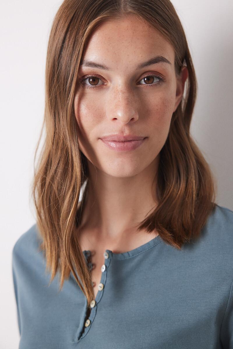 Women'secret Camiseta Manga Larga 100% Algodón Verde