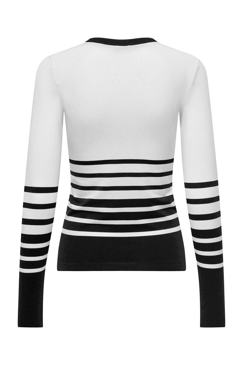 Women'secret Camiseta Manga Larga A Rallas Sin Costuras