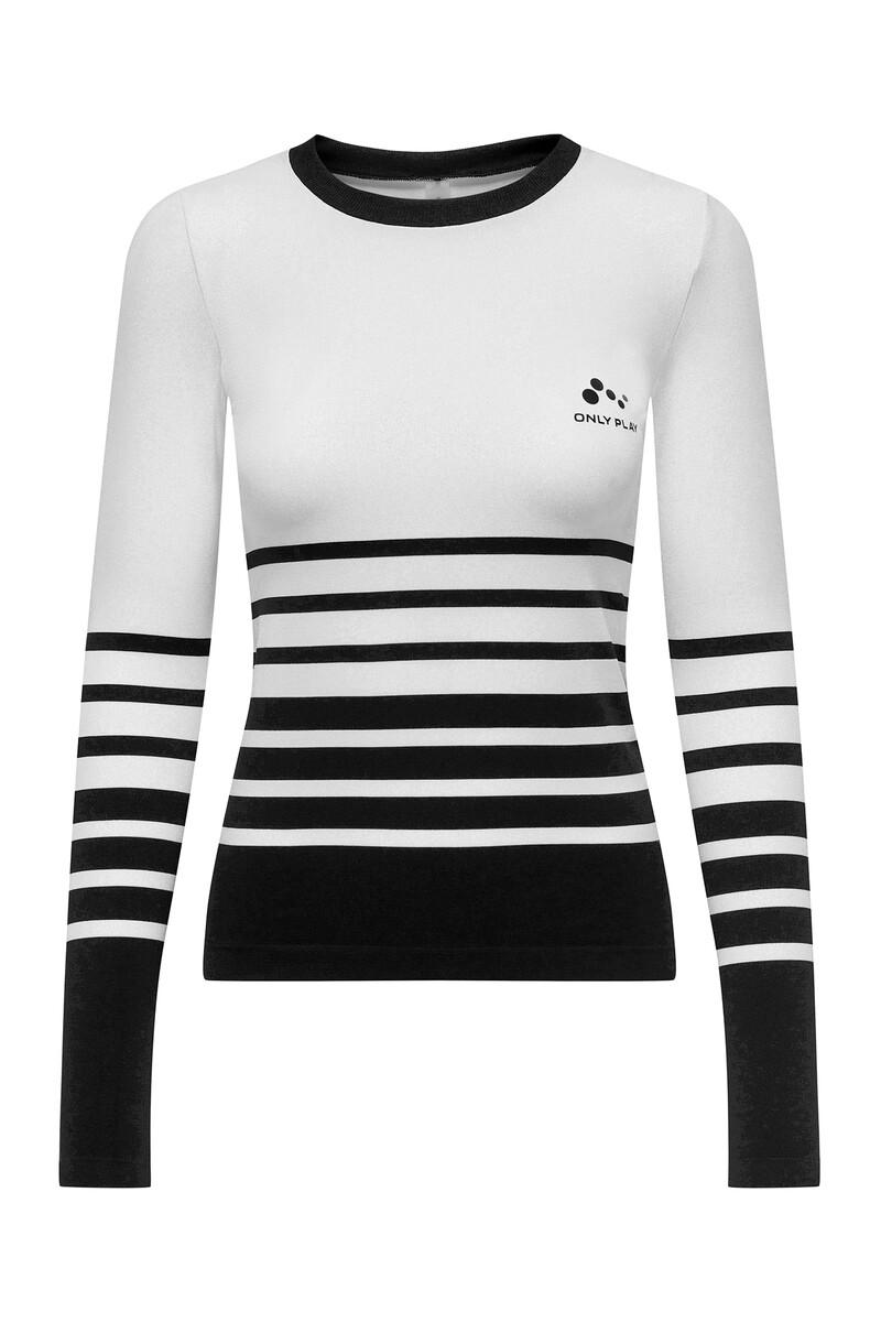 women'secret Camiseta manga larga a rallas sin costuras