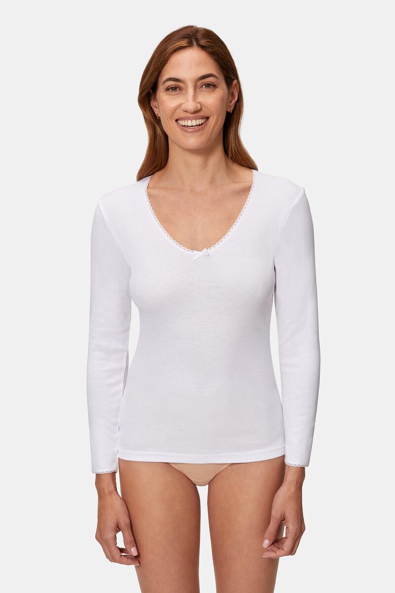 Women'secret Camiseta Manga Larga Térmica Fibra De Invierno Con Toque Femenino