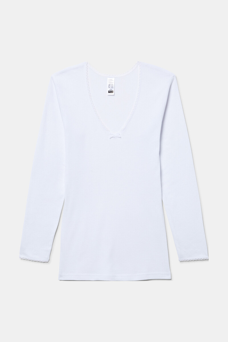 Women'secret Camiseta Manga Larga Térmica Fibra De Invierno Con Toque Femenino