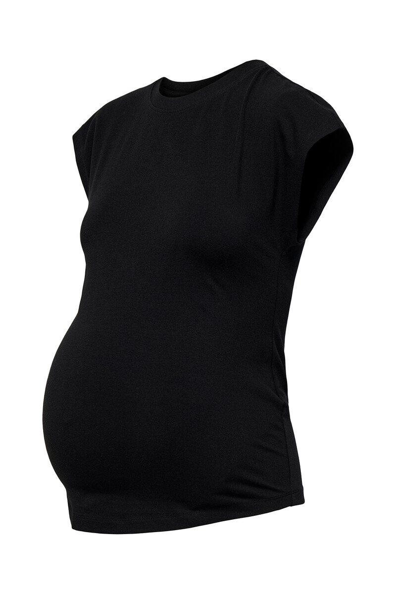 women'secret Camiseta premamá de mangas murciélago color negro