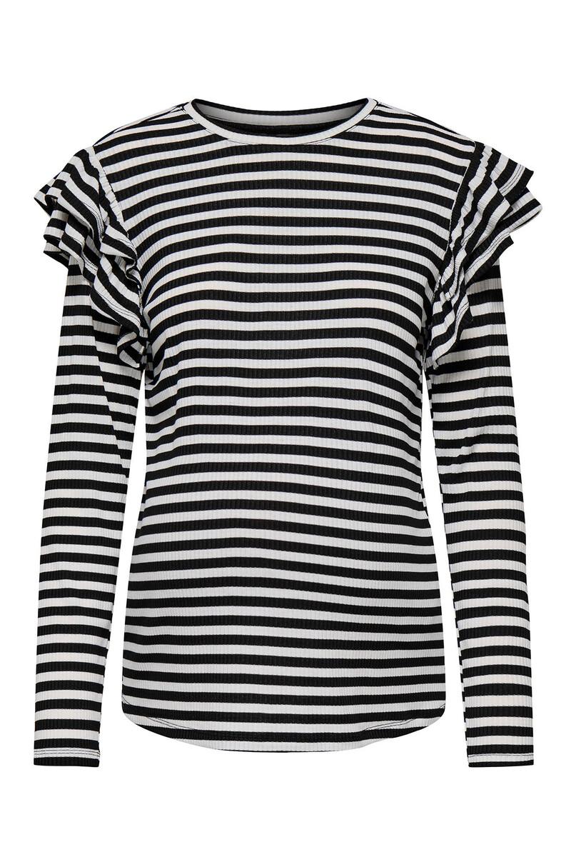 women'secret Camiseta rallas premamá manga larga y volantes