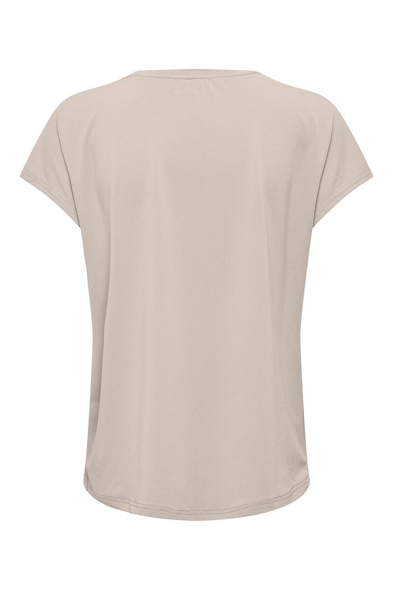 Women'secret Camiseta Técnica De Manga Corta Con Mangas Murciélago Color Beige