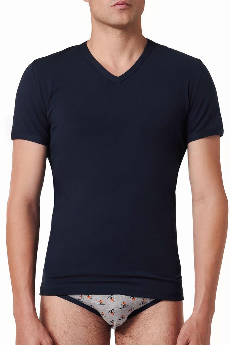 women'secret Camiseta termal de hombre cuello pico manga corta
