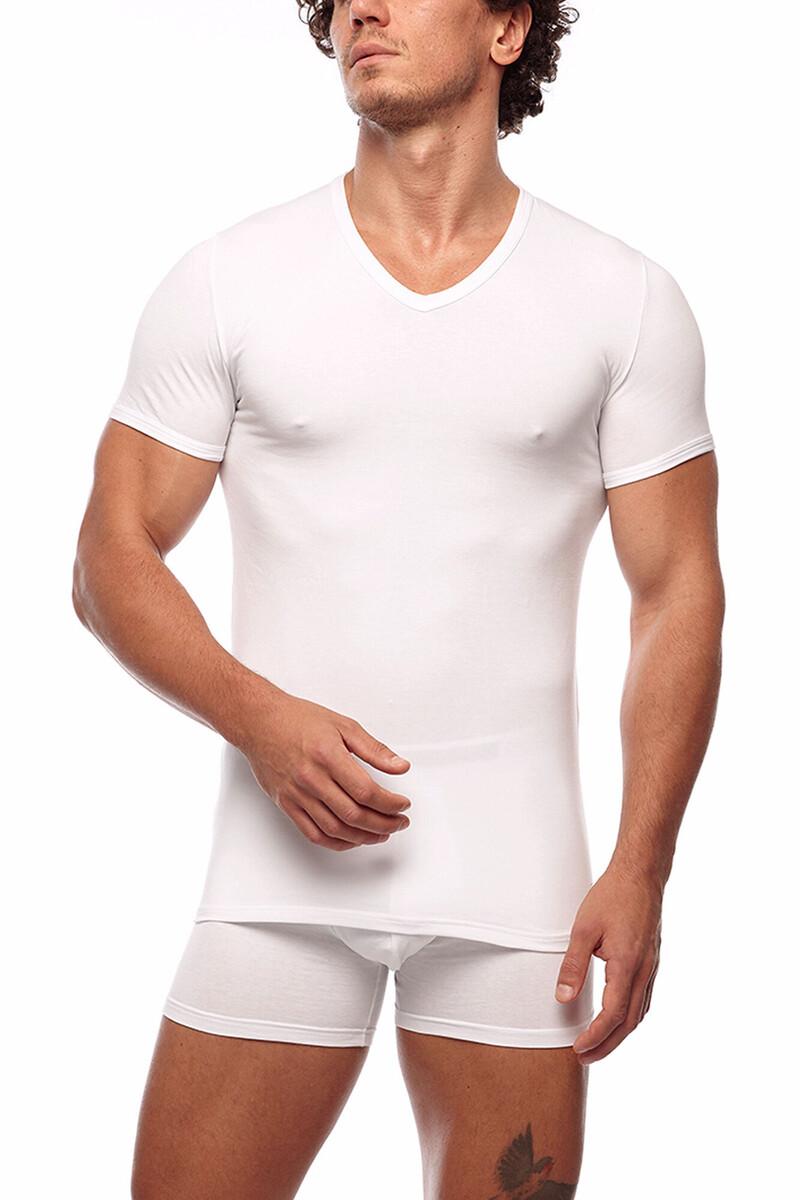 women'secret Camiseta termal de hombre cuello pico manga corta