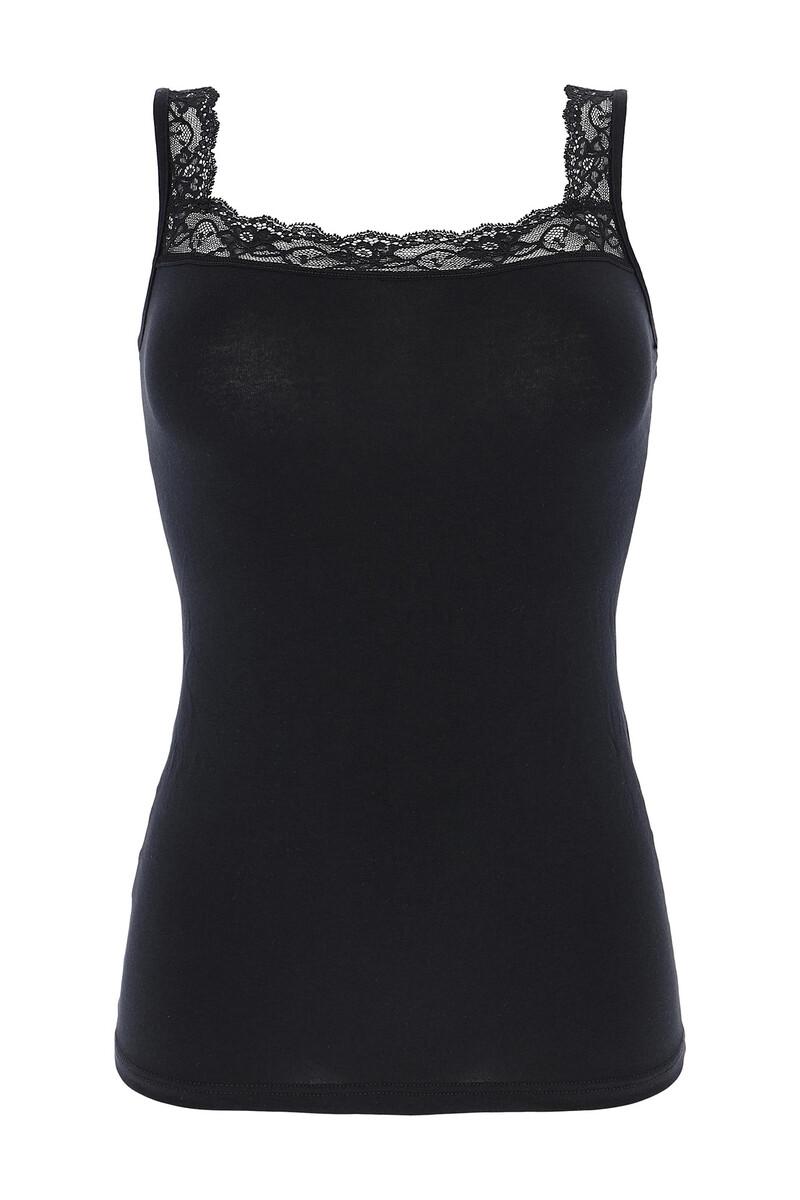 Women'secret Camiseta Termal De Mujer Con Encajes De Tirante Ancho