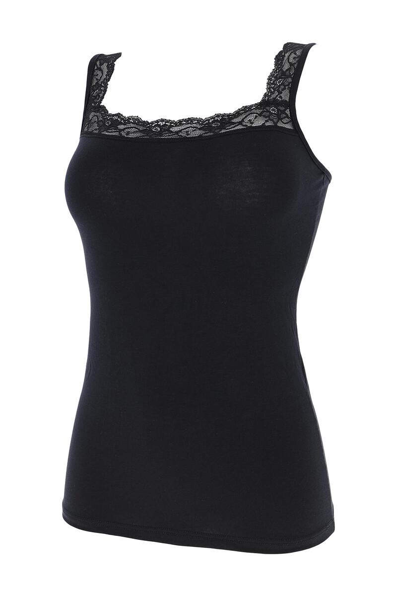 Women'secret Camiseta Termal De Mujer Con Encajes De Tirante Ancho