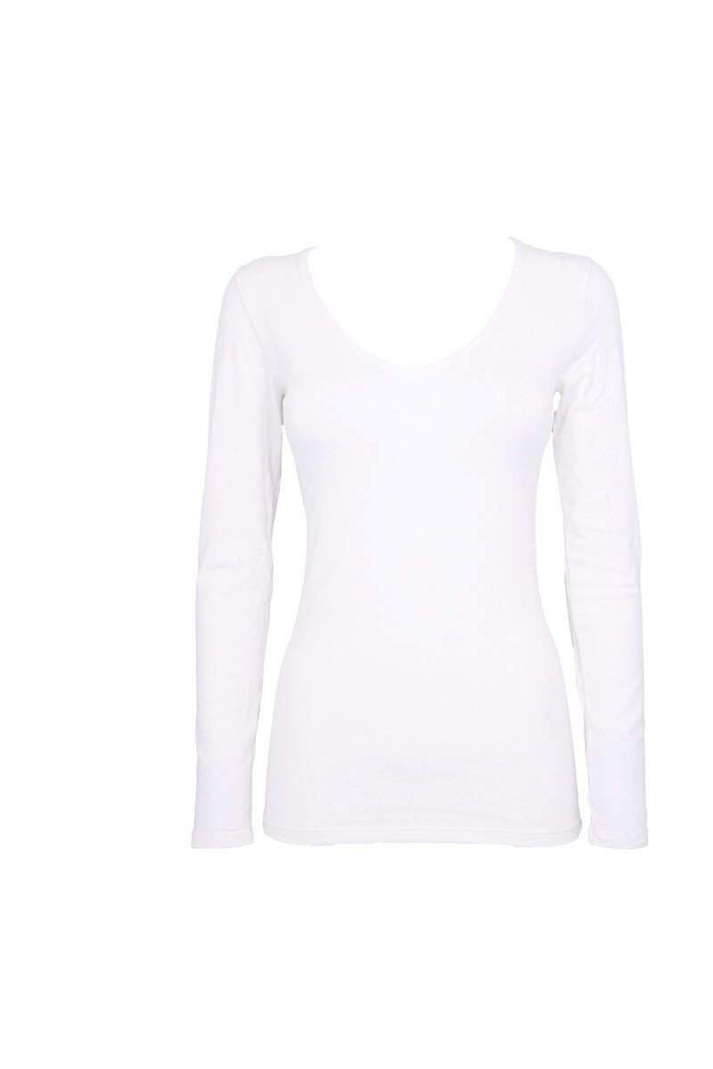 Women'secret Camiseta Termal De Mujer Cuello Pico Manga Larga
