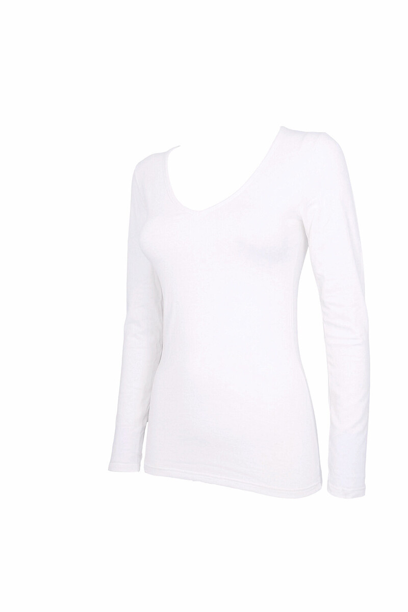 Women'secret Camiseta Termal De Mujer Cuello Pico Manga Larga