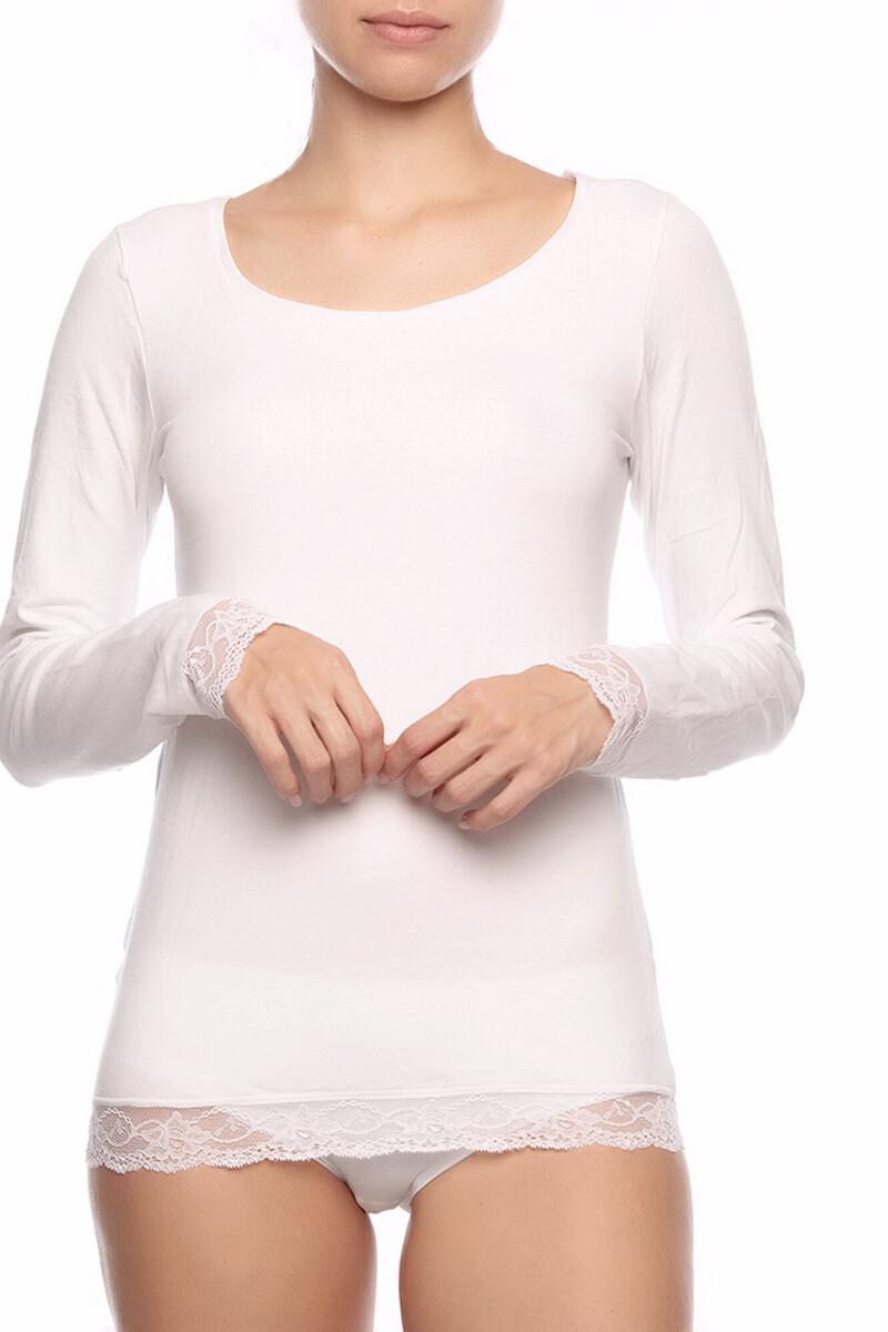 women'secret Camiseta termal de mujer cuello redondo manga larga