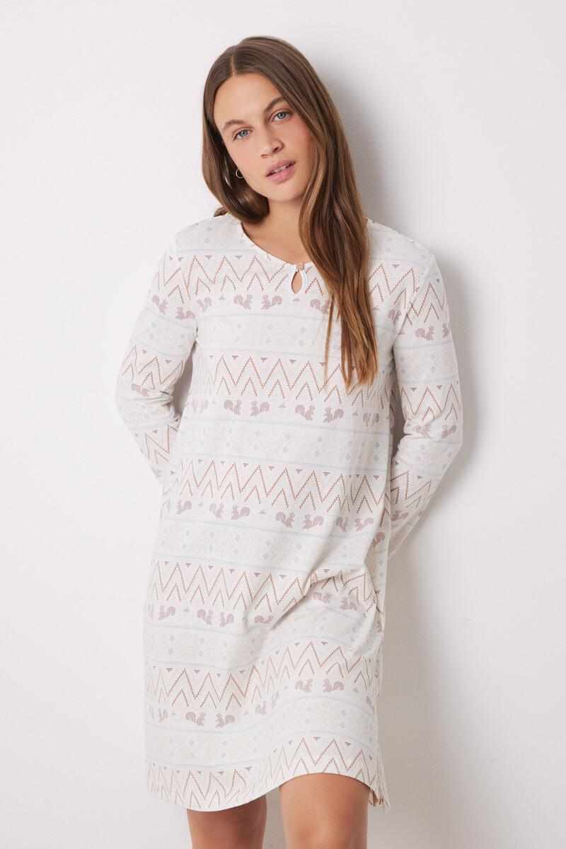 women'secret Camisón corto 100% algodón cenfas navideñas