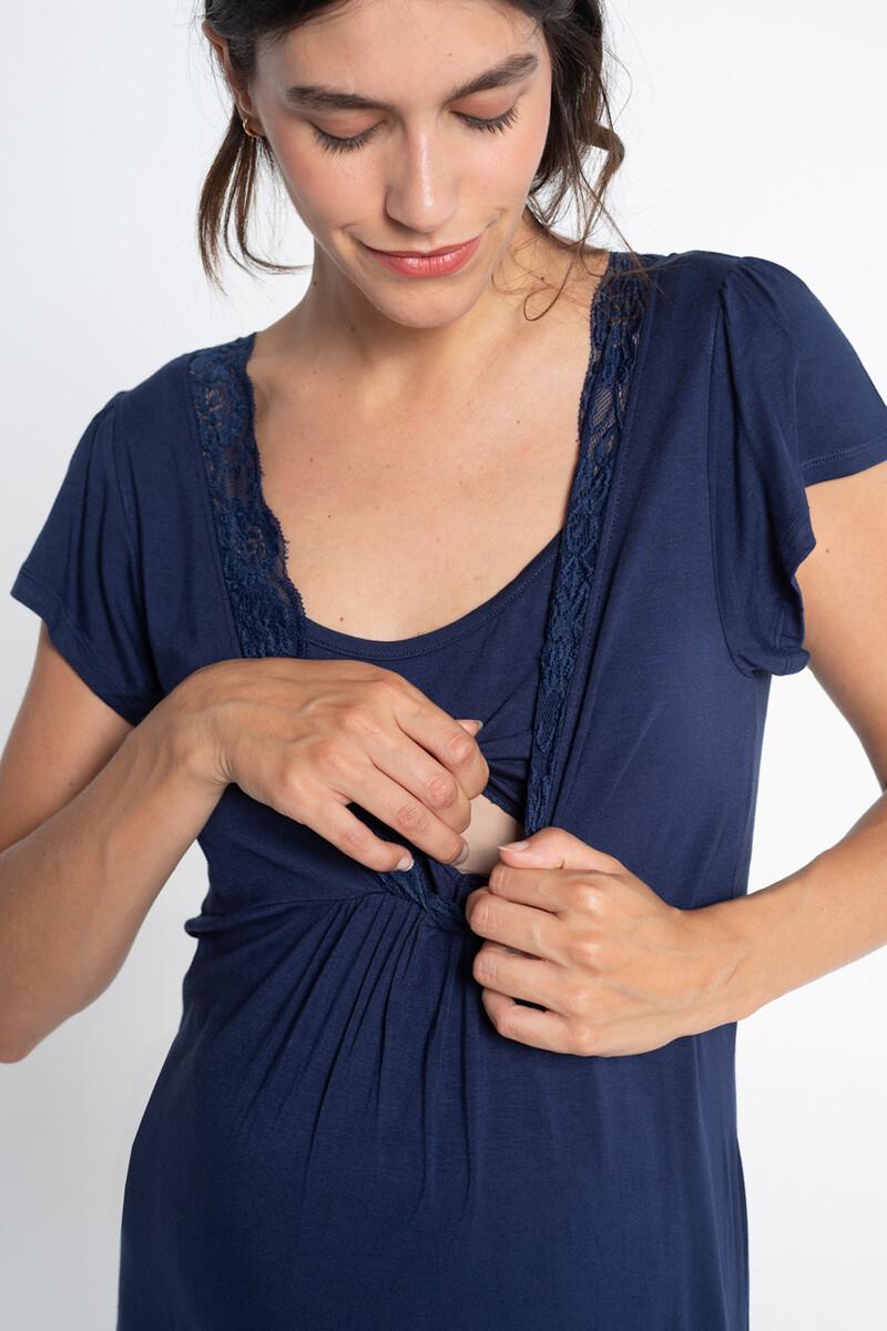 Women'secret Camisón De Lactancia Manga Corta Con Encaje