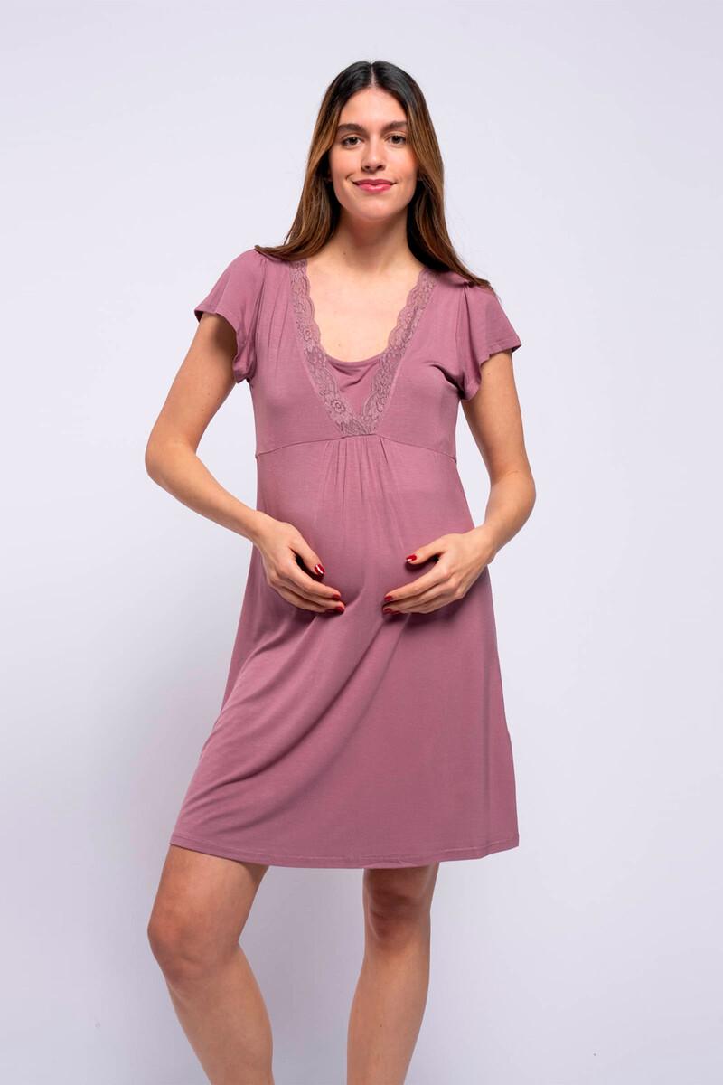 Women'secret Camisón De Lactancia Manga Corta Con Encaje