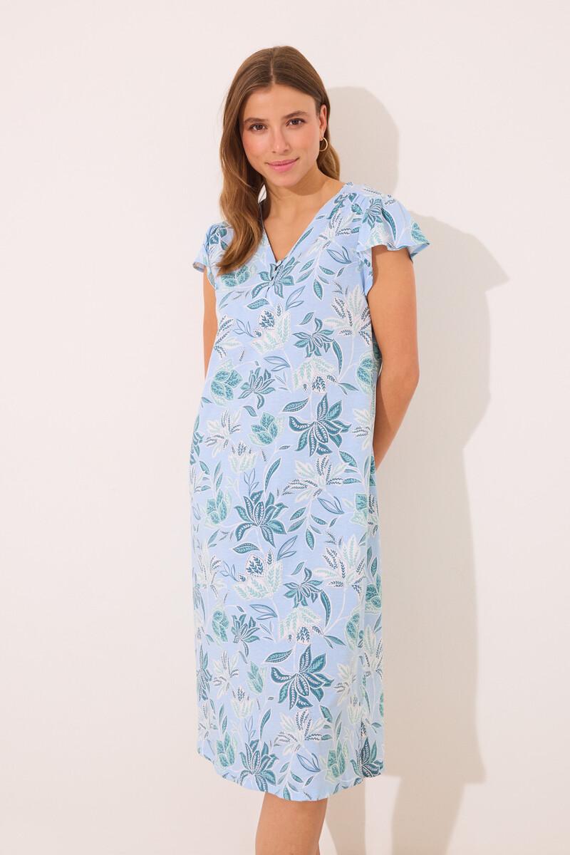 Women'secret Camisón Midi 100% Algodón Estampado Flores