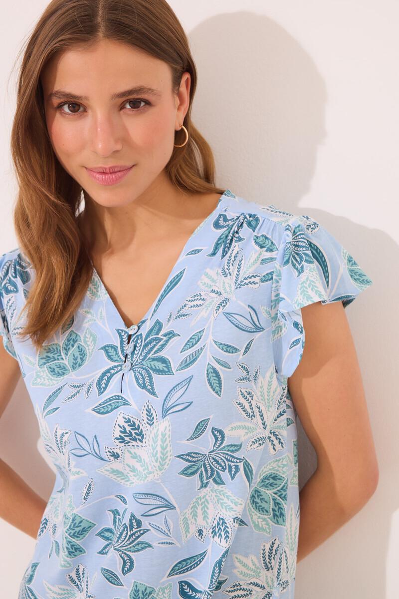 women'secret Camisón midi 100% algodón estampado flores