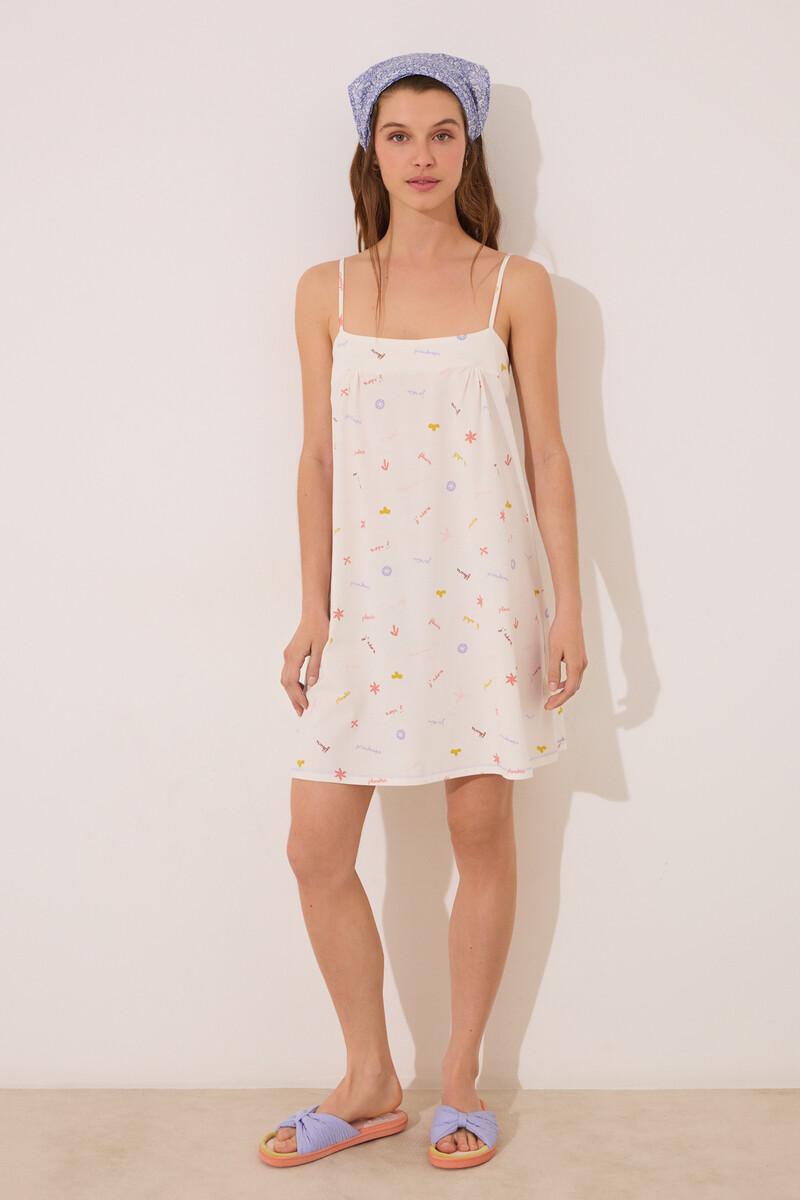 Women'secret Camisón Midi 100% Algodón Estampado “J´ADORE”