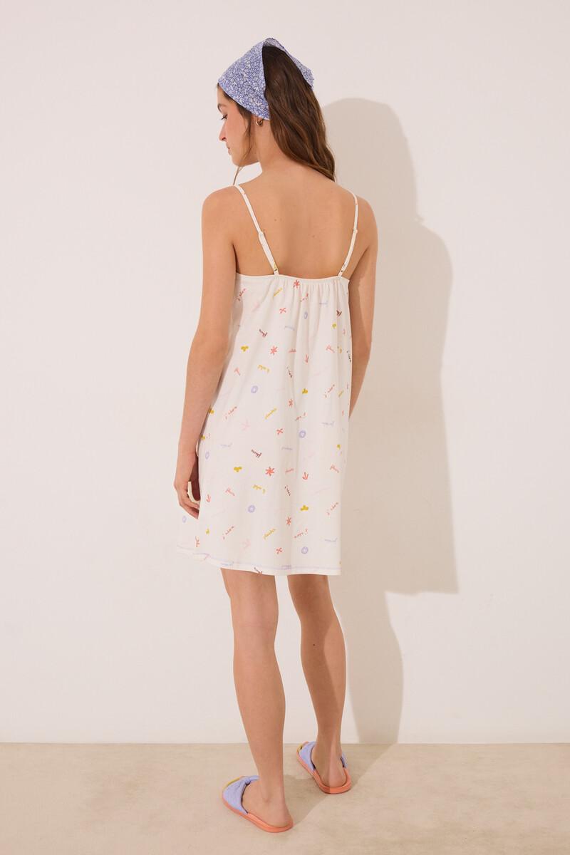 Women'secret Camisón Midi 100% Algodón Estampado “J´ADORE”
