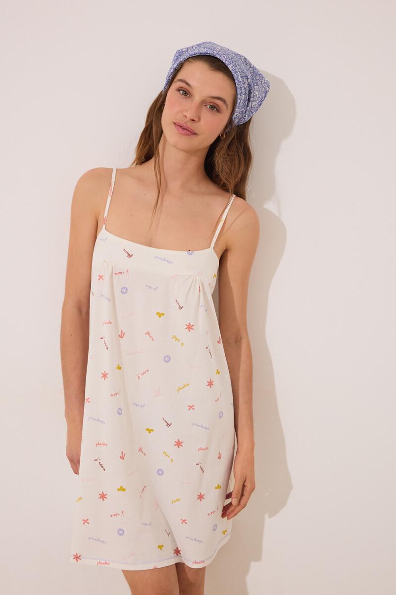 women'secret Camisón midi 100% algodón estampado “J´ADORE”