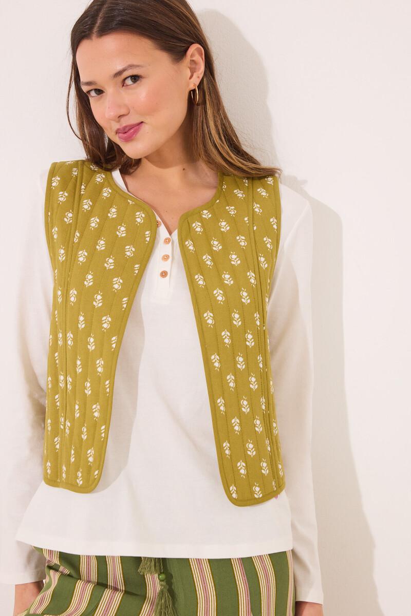 Women'secret Chaleco Reversible 100% Algodón Print Floral