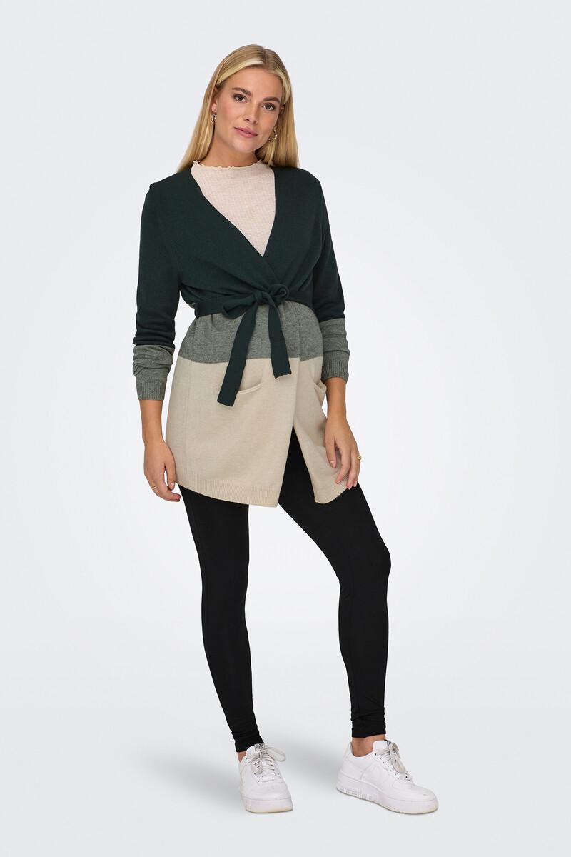 women'secret Chaqueta de punto larga premamá a rayas