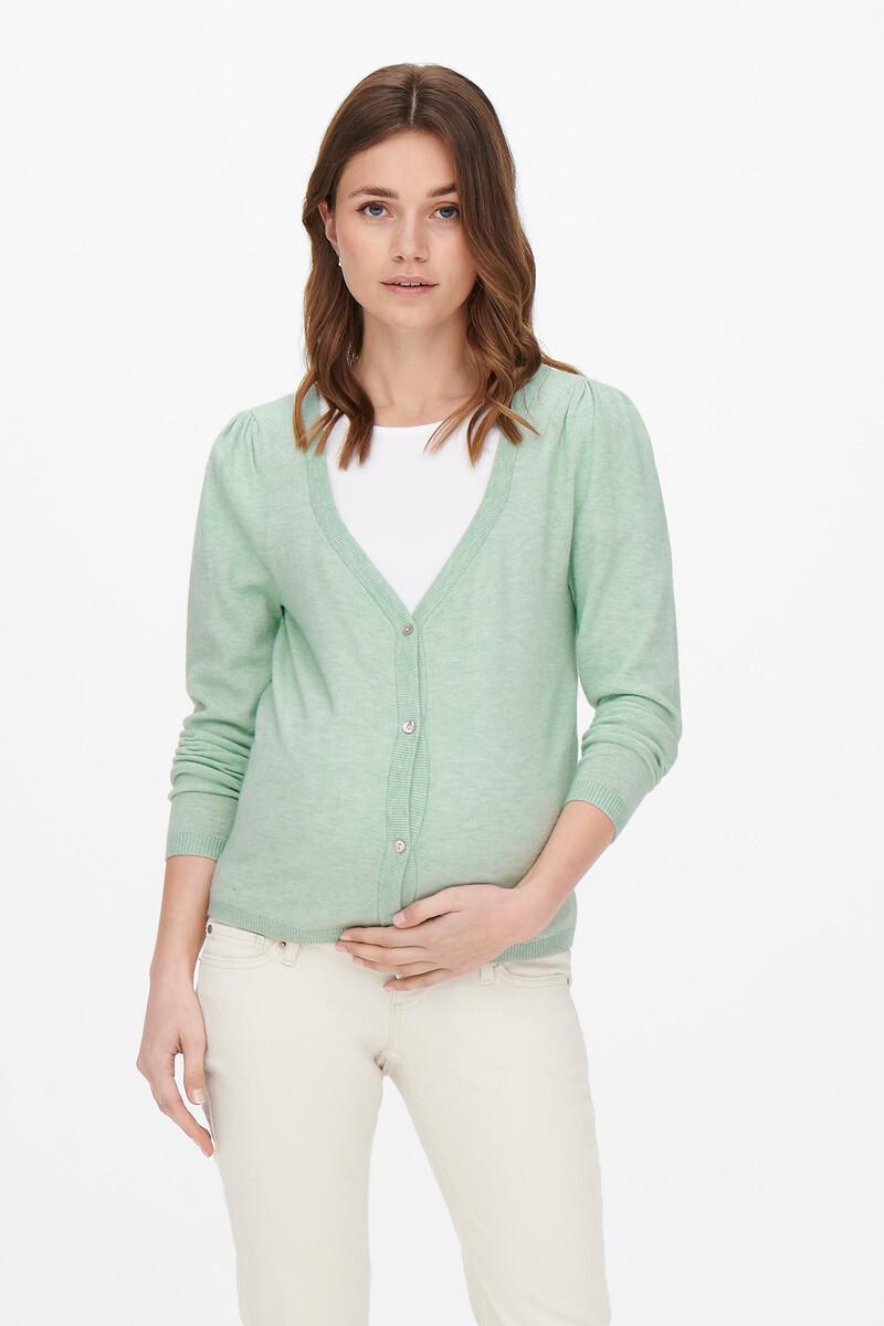 women'secret Chaqueta de punto premamá color verde claro