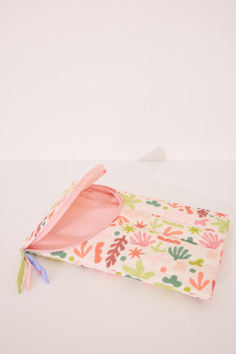 Women'secret Funda Ordenador Acolchado Hojas Multicolor